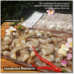 Shrimp prawn udang IQF VANNAMEI HLSO (Head-Less Skin-On) 30/40 SEACOLD (price/pack 1kg +/-80pcs)